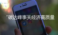 “碳达峰事关经济高质量发展”
