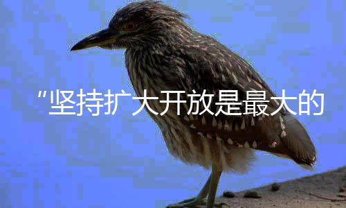 扩大开放”唐晓东表示