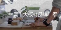 “中国十大板材品牌”泰尔美：创造全球一流的板材产业