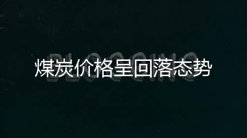煤炭煤炭价格将高位回调