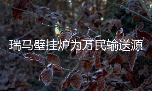 大力支持煤改气惠民工程