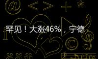 罕见！大涨46%
，宁德时代港股溢价创纪录
