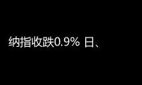 纳指收跌0.9% 日、韩公司股票走低