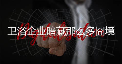 由于卫浴洁具行业发展迅猛