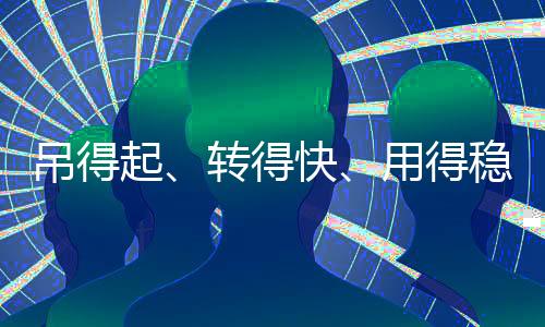 最强拍档此次吊装项目中