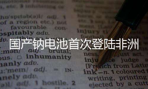 “根据钠电池的国产性能特点