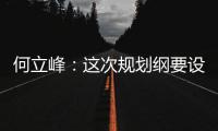 何立峰：这次规划纲要设置了5个方面20项主要指标