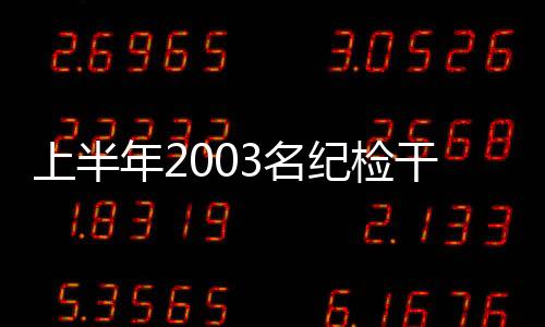 干部受到处分的被处有2003人