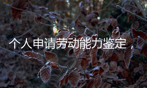个人申请劳动能力鉴定