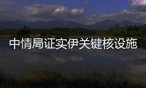 伊朗也表示核设施严重受损