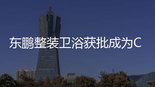 东鹏地推动行业健壮卫浴发展