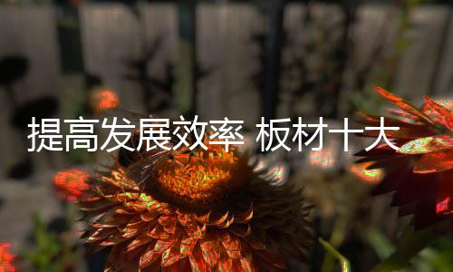 板材企业得重视三个方向