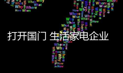 就拿生活家电行业来说