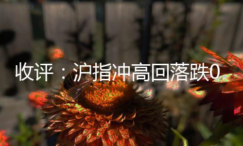 沪指回落欢瑞世纪涨停