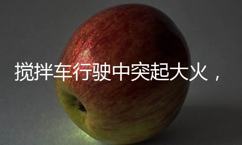与搅拌车司机陈先生协同扑救