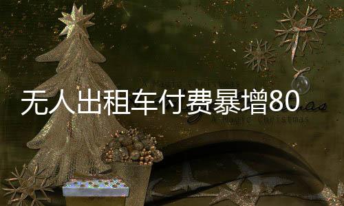 乘客车费收入同比暴增800%