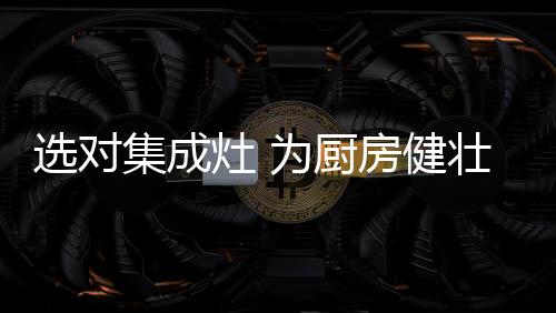 集成灶为厨房健壮做加法