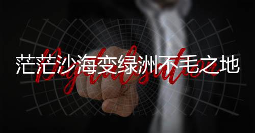 “咱沙地里的变绿树