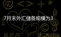 7月末外汇储备规模为32043亿美元