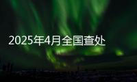 2025年4月全国查处违反中央八项规定精神问题18845起